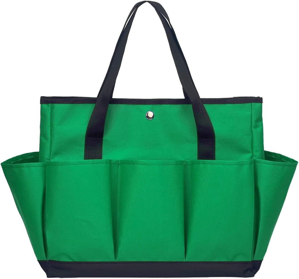Tool Bag Garden Tote Large Organizer Bag Carrier Gardening Storage Tote with Interior Exterior Side Pockets Handles Strap for Garden Plant Tool Set Store Content Bag