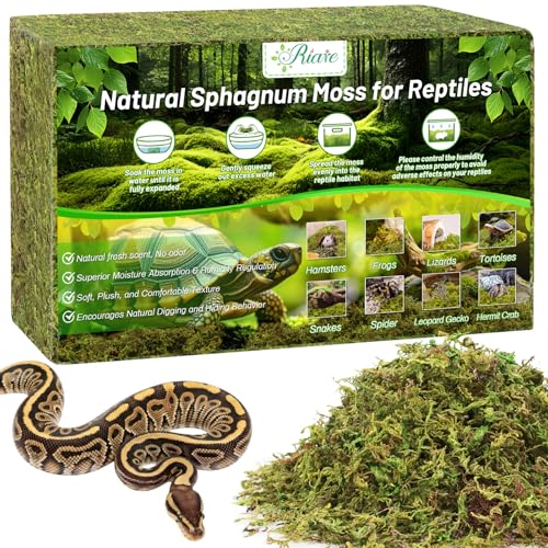 8OZ Sphagnum Moss for Reptiles- 10QT Natural Reptile Moss Bedding