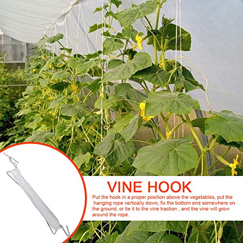 Plant Climbing Hooks, Tomato Support J Hook Garden Hooks to Prevent Tomatoes from Pinching or Falling Off (20Pcs) - view 3