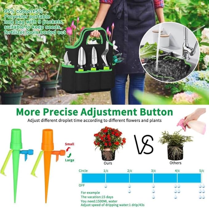 84 PCS Garden Tools Set,10pcs Succulent Tools Set Included 6pcs Large Heavy Duty Aluminum Gardening Hand Tools 12.5IN with Garden Tool Bag,Gloves Sprayer etc.Gardening Gifts for Men Women Garden Gifts - view 4