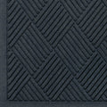 WaterHog Diamond | Commercial-Grade Entrance Mat with Fabric Border, Indoor/Outdoor, Quick Drying, Stain Resistant Door Mat, Charcoal, 4' x 6'