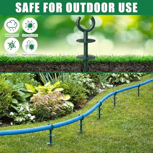 16 Pcs 3/4'' Garden Hose Guide Stakes Bulk Garden Guards Holder Spike for Plant-Saving Outside Yard Lawn to Preventing Hose Tangles and Protecting Plants - view 4