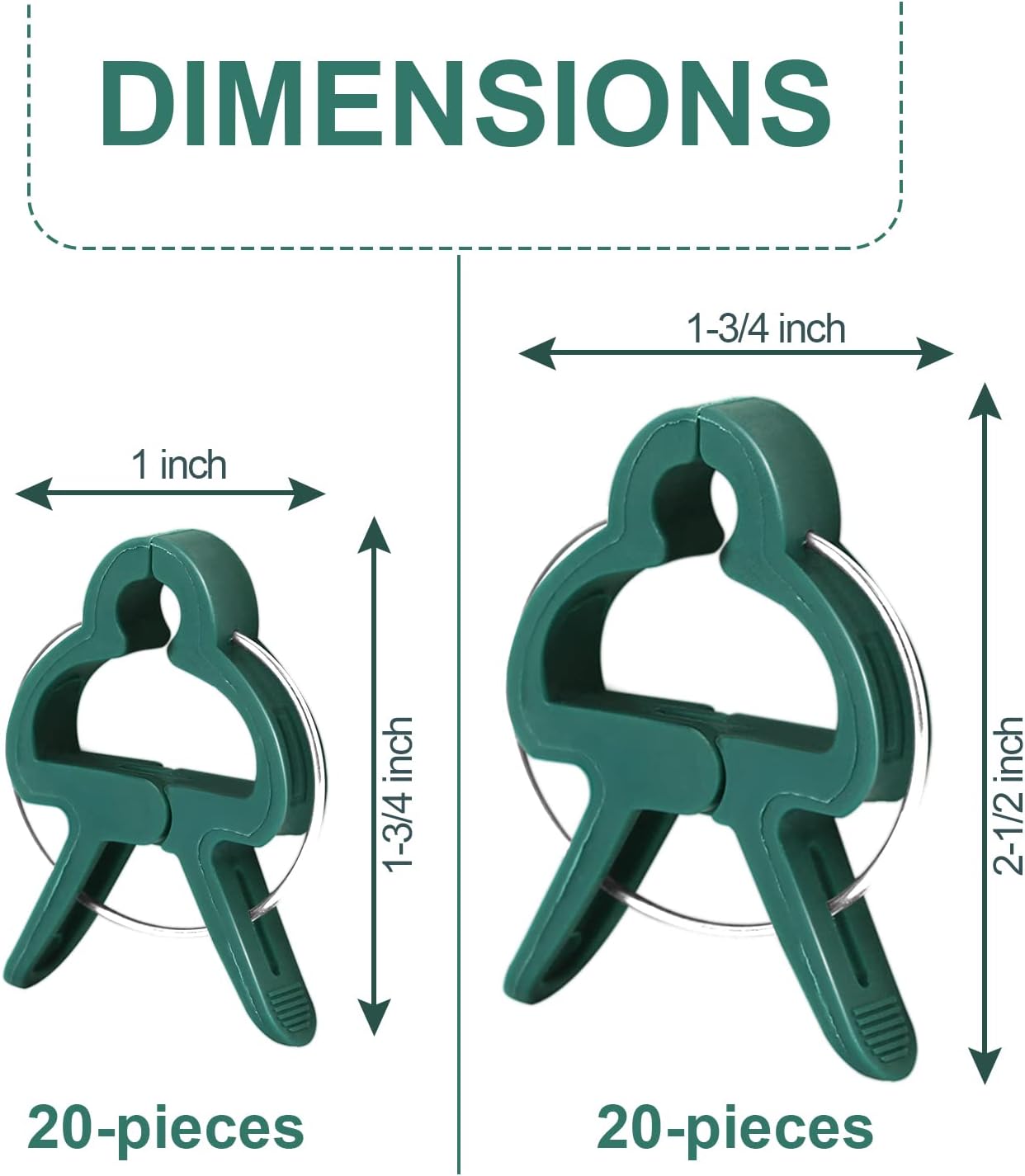 40 Pcs Plant Support Clips,Tomato Plant Clips 2 Sizes in one Pack | Flower and Vine,Garden clips for Supporting Stems,Vines Grow Upright Climbing,Tool for Straightening,Tomato Cage,Trellis. - view 2