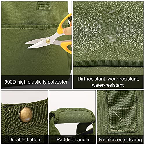 14Inch Garden Tote Bag, 900D Standable, Dark green - view 4