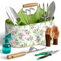 9-Piece Garden Tool Set with Stainless Steel Tools & Metal Basket