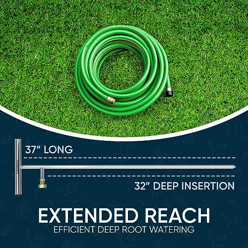 Stainless Steel Deep Root Feeder for Tree Watering Spike Tool Irrigation for Outdoor Plants System Wand T-Handle One-Piece - view 5