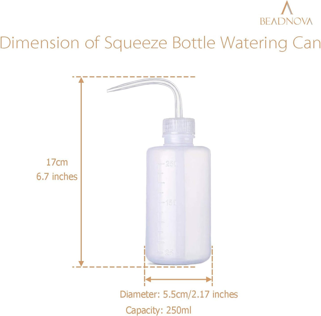 Squeeze Plant Watering Bottle 250ml 8oz Small Wash Bottle Squeeze Plastic Watering Can for Indoor Plants Succulents (1pc) - view 2