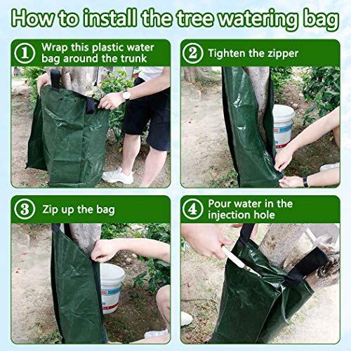 10 PCS 20 Gallon Tree Watering Bags Reusable Heavy Duty Slow Release Tree Irrigation System for Trees, Premium PVC Tree Drip Irrigation Bags - view 6