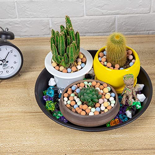 4Pack 12Inch Plastic Drip Trays Plant Saucers for Indoors Outdoor Plant, Thick Heavy Durable Sturdy Flower Pot Trays for Pots Planter, Black… - view 6