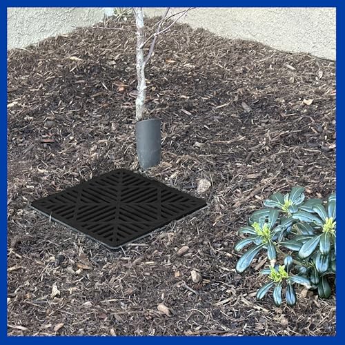 1200BKITRTL1PK Square Catch Basin Drain Kit with 2-Opening Catch Basin Drain, 2 Adapters, 1 Outlet Plug, and 1 Plastic Drain Grate, 12-Inch, for Lawns, Landscaped Areas, Black - view 7