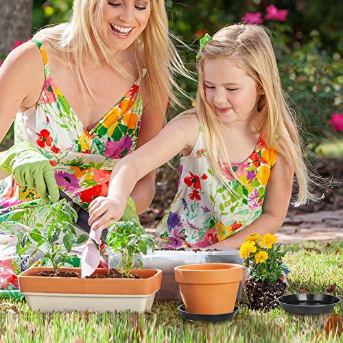 6 8 10 Inch Plant Saucer 12 Pack Round Plant Tray Plastic Plant Drip Trays - view 2