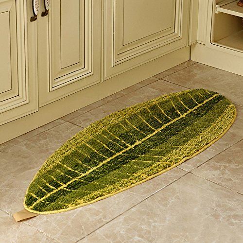 Non Slip Kitchen Rugs and Mats Cute Leaf Shape Area Rug 17.7"x47.2" - view 4