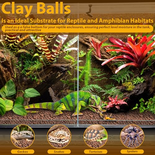 2 LB Organic Expanded Clay Balls Terrarium Substrate for Reptiles - view 6