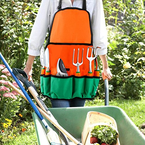 Garden Tool Set, 12 Piece Aluminum Hand Tool Kit, Garden Canvas Apron with Storage Pocket, Outdoor Tool, Heavy Duty Gardening Work Set with Ergonomic Handle, Gardening Tools for women men - view 4