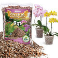 Orchid Bark Potting Mix - 9QT Natural Orchid Potting Mix for Repotting, Blended with Small Pine Bark and Perlite to Provide Ideal Ventilation and Good Drainage for Orchids and Other Potted Plants