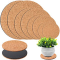 8 Pieces 4 Sizes Cork Plant Saucersplant Mats Round Coasters Pad for Plants House Garden Indoors Pots DIY Craft Project (4 Inches,6 Inches,8 Inches,10 Inches)