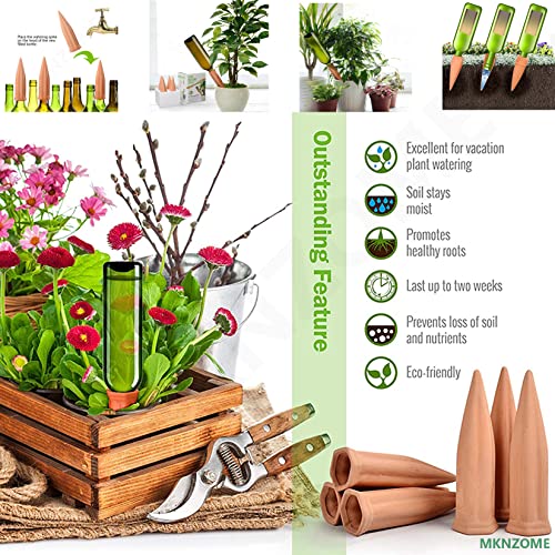 Plant Watering Stakes, 8pcs Terracotta Self Watering Spikes Plant Watering Devices for Wine Bottles Vacation Automatic Plant Waterers for Indoor & Outdoor Plants - view 5