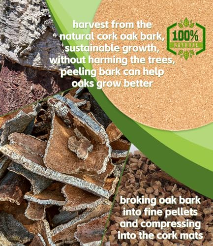 Cork Plant Coasters, Double Layers, 3 Sizes (4/6/8 Inch), 10 Pcs - view 2