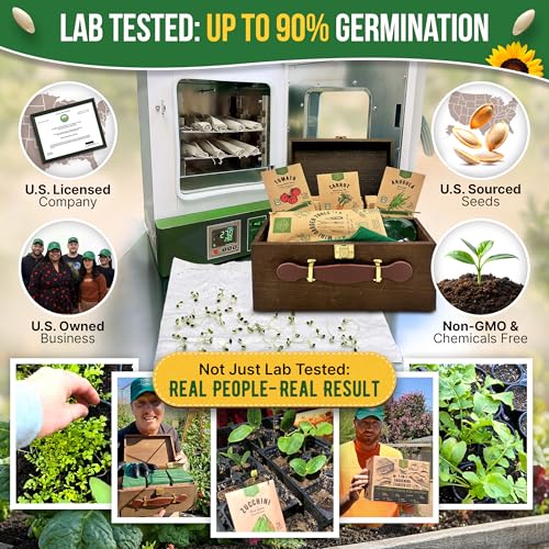 75 Vegetable & Greens Seeds Variety Pack, Garden Seed Starter Kit - Over 44,700 Non-GMO Heirloom Seeds for Planting Vegetables and Greens, Seed Box with Gardening Supplies, Gardening Gifts - view 2