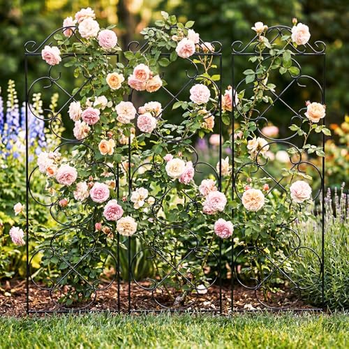 4 Pack 56" x 13.8" Metal Trellis for Potted Plants and Planters - view 6