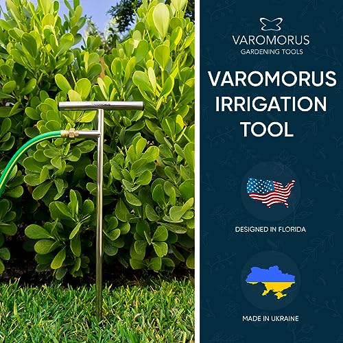 Stainless Steel Deep Root Feeder for Tree Watering Spike Tool Irrigation for Outdoor Plants System Wand T-Handle One-Piece - view 2