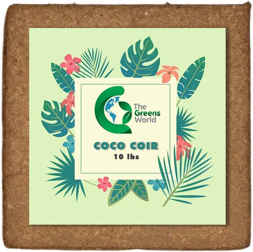 50 lbs Coco Coir Potting Soil for Indoor Plants [5 Blocks] – 5kg Coconut Coir Peat – All-Natural Coconut Fiber – Large Water Holding Capacity High Porosity – Ideal for Potting Mix, Hydroponic Projects