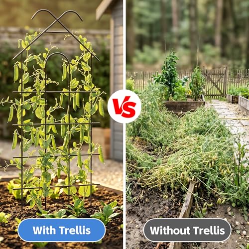4 Pack 40" Metal Garden Trellis for Climbing Plants Outdoor - view 6