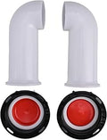 2 Pieces 90 Degree IBC Container Outlet Spout 60mm Rain Water Tank Adapter White PP Valve Extension for Garden Watering Equipment and Storage Tanks