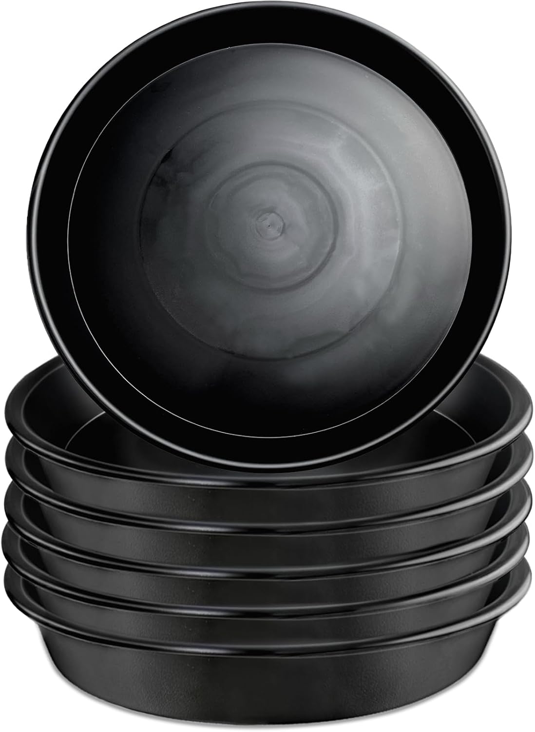 9 Pack Black Plant Pot Saucers, 8 10 12 Inch Heavy Duty PP Trays | Plant Watering Trays for Indoor & Outdoor Flower Pots - view 6