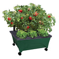 2341-1HD City Picker Raised Bed Self Watering and Improved Aeration – Mobile Unit with Casters-Hunter Green Grow Box and Seed Starter