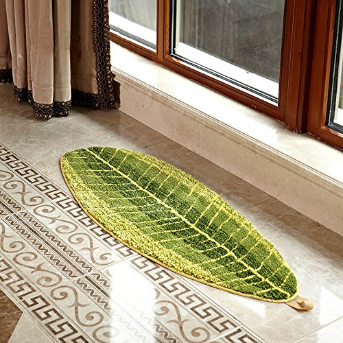 Non Slip Kitchen Rugs and Mats Cute Leaf Shape Area Rug 17.7"x47.2" - view 2