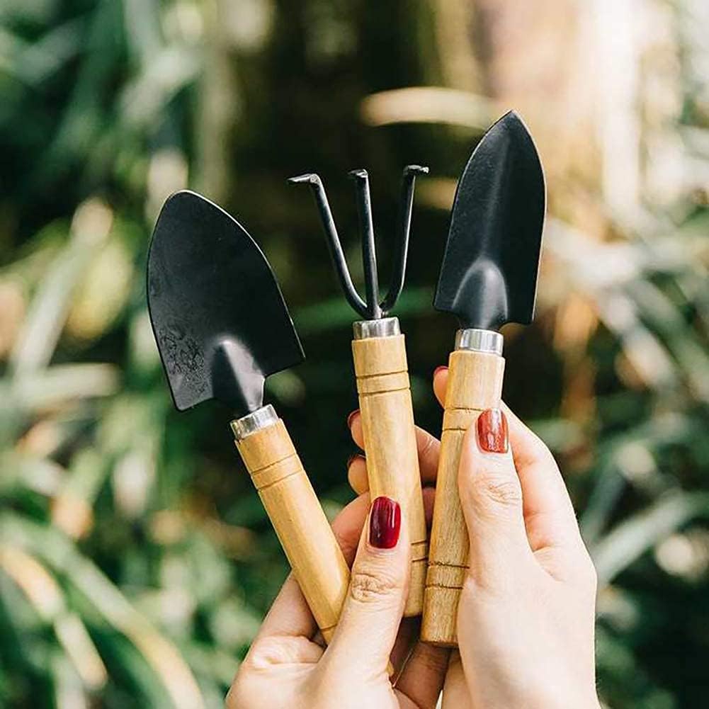 Gardening tool set (6 pcs) spade shovel rake for garden plants care house plants flower pot cactus vegetables kids indoor small plants mini medium plant tool succulent kit - view 5