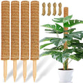 【4 Pack】 Moss Pole, 17 inch Coco Coir Totem Poles Extending to 53 Inches, Plant Support Stick Plant Poles for Indoor Plants Climbing Plants Monstera, Sphagnum, Pothos