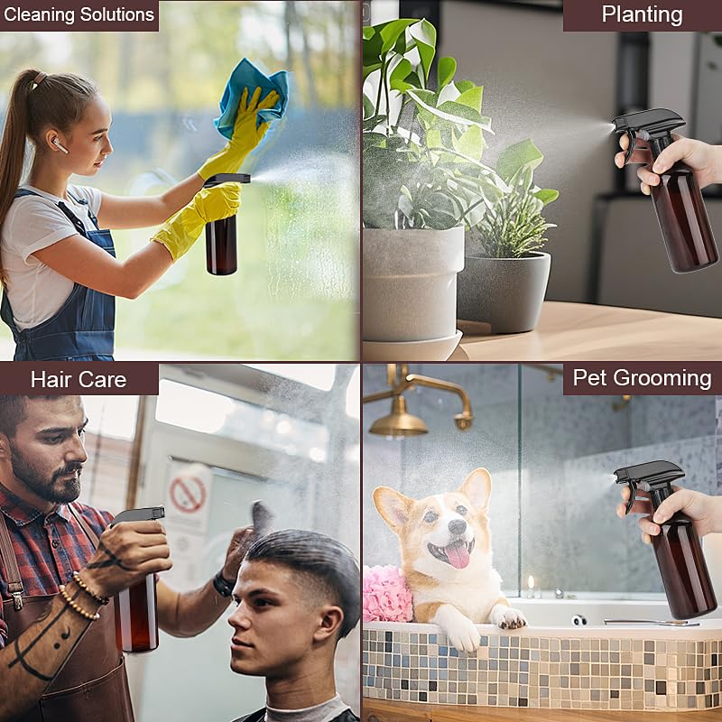 12oz/350ml Plastic Spray Bottles 1 Pack, Adjustable Mist/Stream - view 6