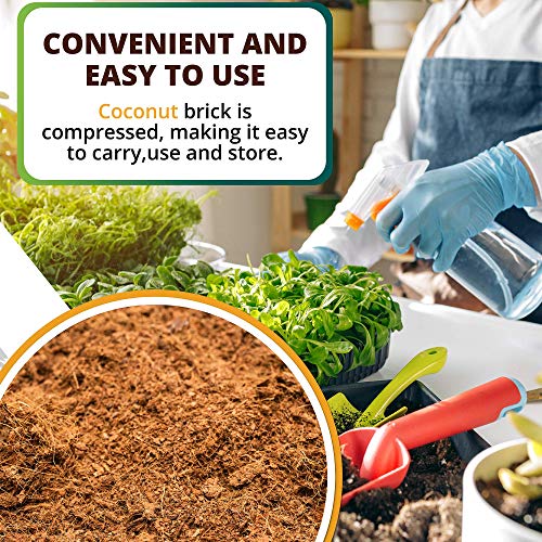 Coco Coir Brick 10 LB, Coconut Coir for Plants - Expands to 75 Quarts - view 5