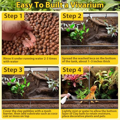 10 LB Organic Expanded Clay Balls Terrarium Substrate for Reptiles - view 5