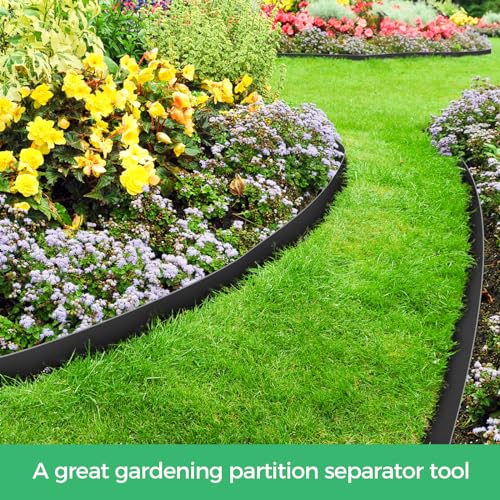 2 in Tall 66FT Landscape Edging Border with 100 Spikes, No Dig Edging Kit - view 2