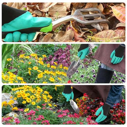Garden Tool Set, 3 Pack Aluminium Alloy Garden Tools with Ergonomic Non-Slip Rubber Handle, Durable Heavy Duty Gardening Tool for Women and Men - view 4