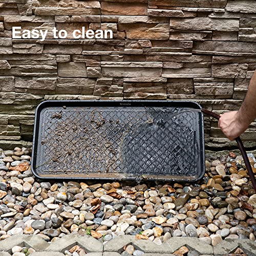 Boot Tray Black, 40x20 in - Waterproof Shoe Mat, Recycled Material - view 4