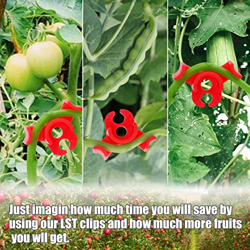 30-Pack 90° Plant Training Clips, Red Plant Clips - view 6