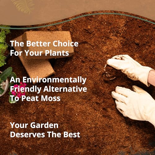 Coco Coir 650gm Bricks (5-Pack) - Organic Coco Coir for Plants & Gardening - OMRI-Listed Cocopeat for Garden Soil, Seed Starter Soil, & Mulch - Organic Coconut Bricks - Coconut Fiber Potting Mix - view 5