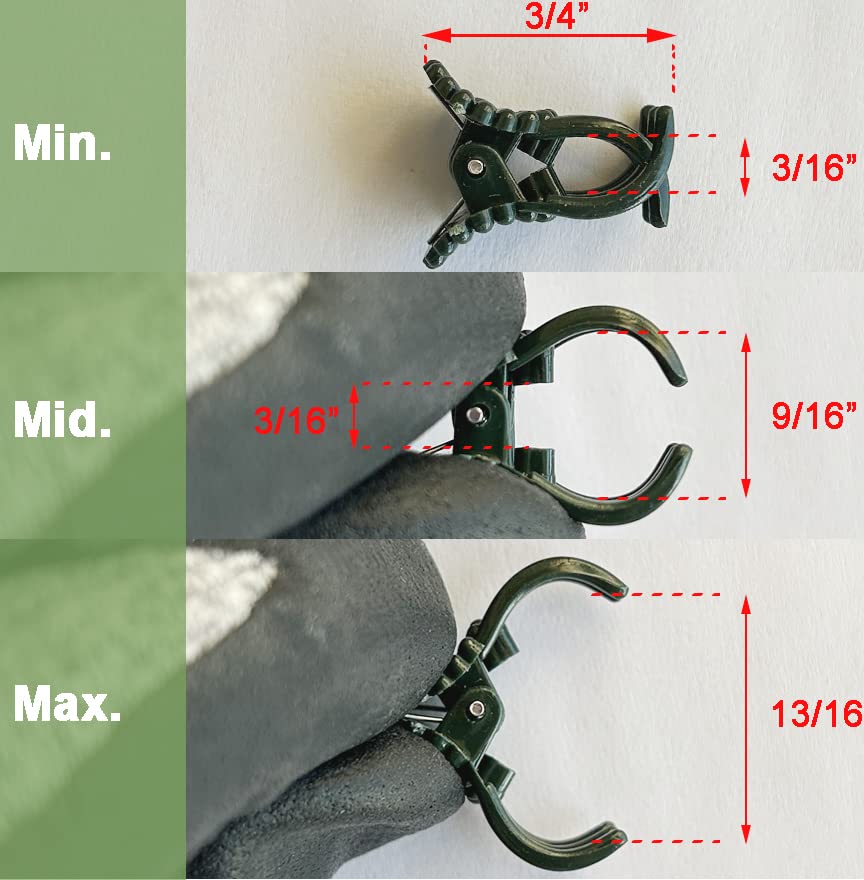 40-PCs Orchid Clips for Plants Support - Dark Green, for Small - Middle Climbing Plants Vine Plants & Single Stem Plants - view 5