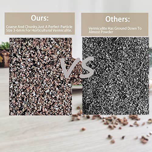 Coarse Vermiculite for Plants Organic Occurring Mineral Potting Mix Medium for Potted Plants, Hydroponics, Terrariums, Orchids, Mushroom Or Reptile Habitats (15QT) - view 4