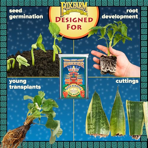 Light Warrior Seed Starter Growing Medium, 12 Quart - Beneficial for Seed Germination and Root Development, Indoor/Outdoor Cultivation - Ideal Nutrition for Plant Seedlings - view 3