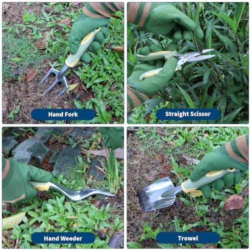 Green Garden Tools Set 12-Piece, Gardening Gifts for Women Men - view 4