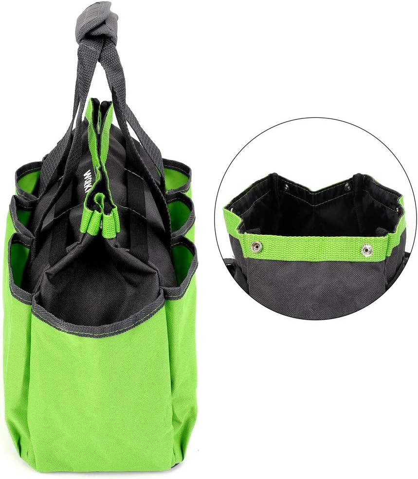 Garden Tool Bag, 8 Pockets Gardening Bag | Heavy Duty Oxford Garden Tote Caddy, Tools NOT Included, 12" x 12" x 6" - view 5