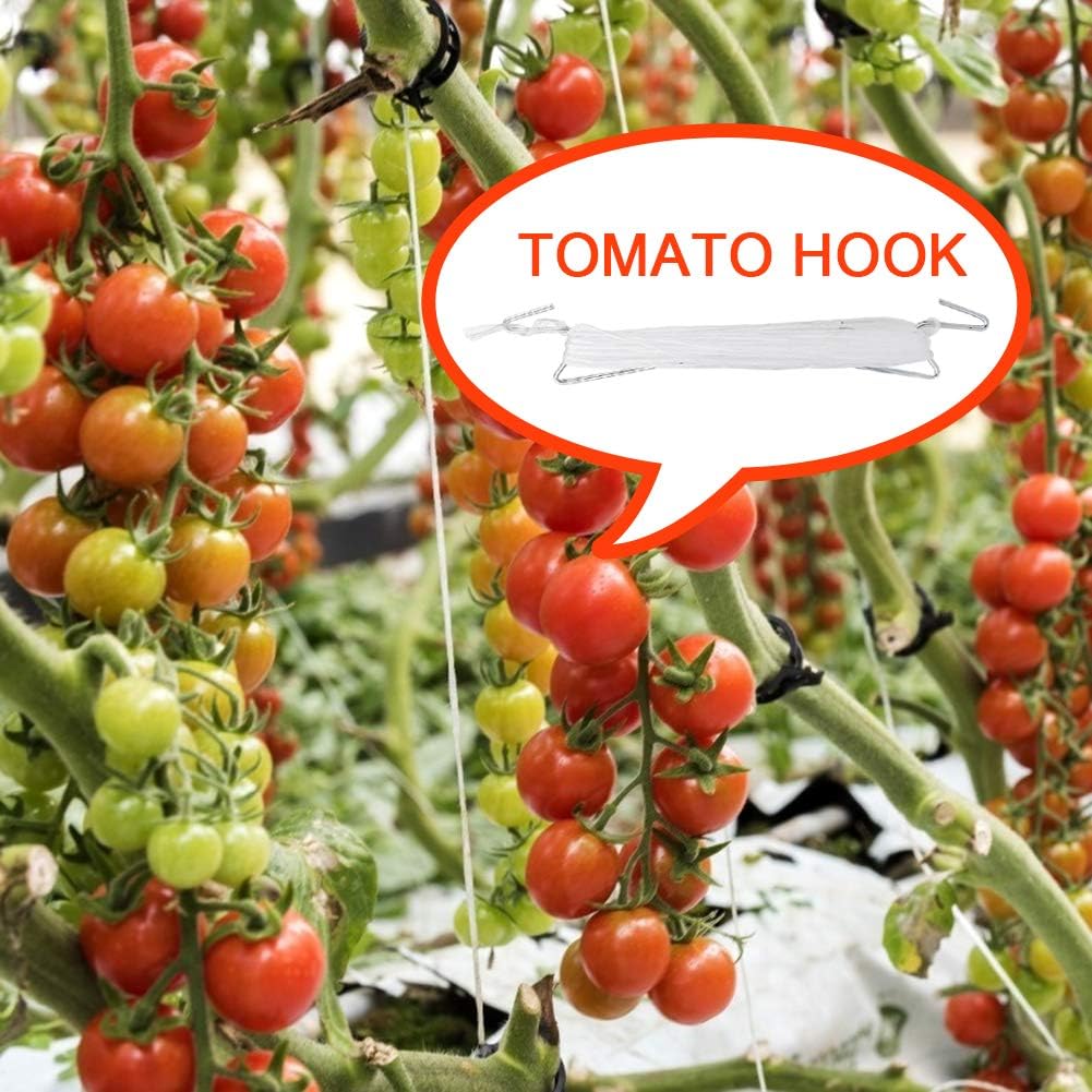 Plant Climbing Hooks, Tomato Support J Hook Garden Hooks to Prevent Tomatoes from Pinching or Falling Off (20Pcs) - view 5