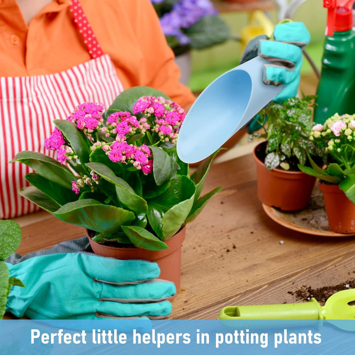 Bonsai Soil Scoops, 5 PCS Plastic Garden Soil Scoops | Colorful, Small Soil Scoops, Gardening Tools - view 7
