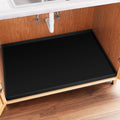 Waterproof Under Sink Mat, 37" x 22", Black | Shelf Liner for Kitchen and Bathroom, Cabinet Protector, Organizers and Storage, Flexible Silicone Drip Tray