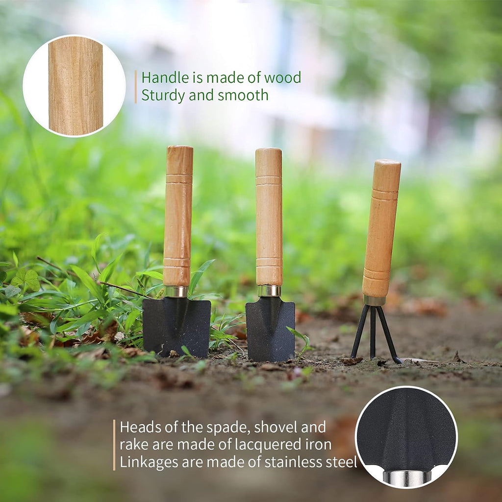 5pcs succulent tool set, mini garden tools for plant care (no flowerpot) | plant potting mat as plant accessories, succulent gardening hand tools kit for seedling soil, gifts for woman's gardening work - view 4